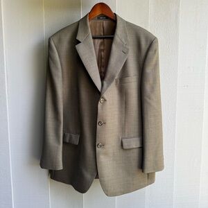 Ralph Lauren Dark Gray/Olive Wool Sport Coat -Men Size 44R